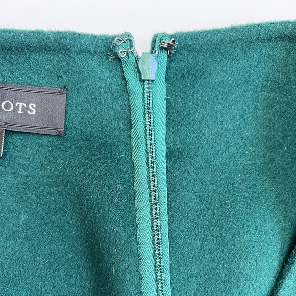 Talbots Jewel Green Wool Blend Skirt - Picture 3 of 11
